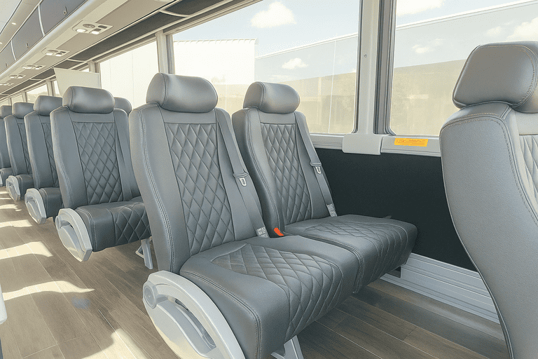 interior of Charter Bus Rental Yuma charter bus